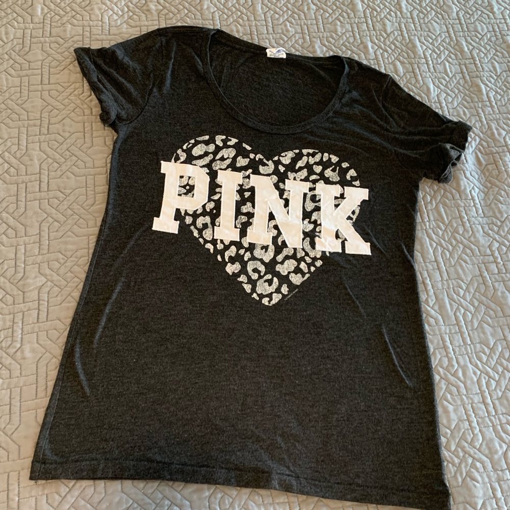 EUC Dark Gray Victoria’s Secret PINK shirt L